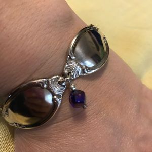 Spoon bracelet and ring with matching earrings